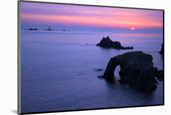 Sunset at Longships Lighthouse-Peter Barritt-Mounted Photographic Print