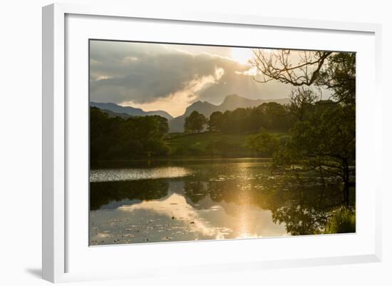 Sunset at Loughrigg Tarn Near Ambleside, Lake District National Park, Cumbria-Alex Treadway-Framed Photographic Print