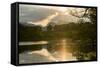 Sunset at Loughrigg Tarn Near Ambleside, Lake District National Park, Cumbria-Alex Treadway-Framed Stretched Canvas