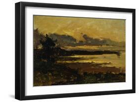 Sunset at Manchester, Massachusetts, from Sandy Hollow, 1877-Willard Leroy Metcalf-Framed Giclee Print