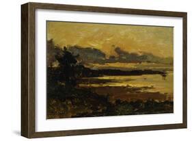 Sunset at Manchester, Massachusetts, from Sandy Hollow, 1877-Willard Leroy Metcalf-Framed Giclee Print