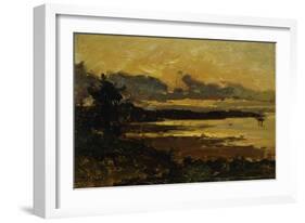 Sunset at Manchester, Massachusetts, from Sandy Hollow, 1877-Willard Leroy Metcalf-Framed Giclee Print