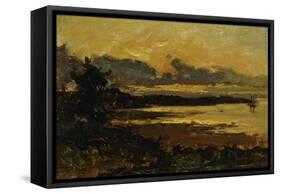 Sunset at Manchester, Massachusetts, from Sandy Hollow, 1877-Willard Leroy Metcalf-Framed Stretched Canvas