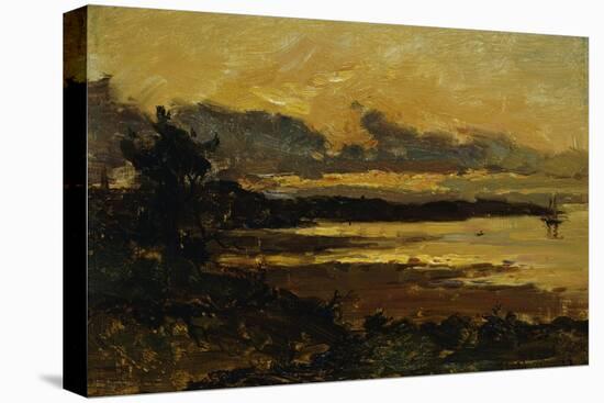 Sunset at Manchester, Massachusetts, from Sandy Hollow, 1877-Willard Leroy Metcalf-Stretched Canvas