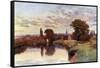 Sunset at Marlow-Alfred Robert Quinton-Framed Stretched Canvas