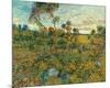 Sunset at Montmajour, 1888-Vincent van Gogh-Mounted Giclee Print