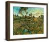 Sunset at Montmajour-Vincent van Gogh-Framed Premium Giclee Print