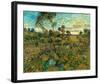 Sunset at Montmajour-Vincent van Gogh-Framed Premium Giclee Print