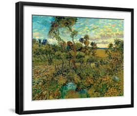 Sunset at Montmajour-Vincent van Gogh-Framed Premium Giclee Print