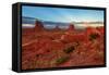 Sunset at Monument Valley, Arizona-lucky-photographer-Framed Stretched Canvas