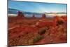 Sunset at Monument Valley, Arizona-lucky-photographer-Mounted Photographic Print