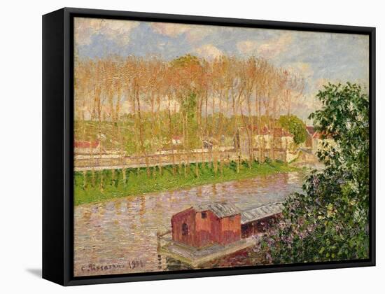 Sunset at Moret-Sur-Loing, 1901-Camille Pissarro-Framed Stretched Canvas