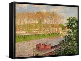 Sunset at Moret-Sur-Loing, 1901-Camille Pissarro-Framed Stretched Canvas