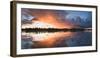 Sunset at Mouth of Androscoggin River and Magalloway River at Lake Umbagog, New Hampshire, USA-Huntstock-Framed Photographic Print