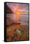 Sunset at Na Pali Coast, Kauai Hawaii-Vincent James-Framed Stretched Canvas