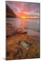 Sunset at Na Pali Coast, Kauai Hawaii-Vincent James-Mounted Premium Photographic Print