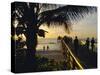 Sunset at Naples Pier, Florida, USA-Fraser Hall-Stretched Canvas