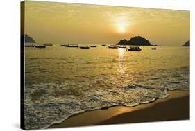 Sunset at Nipah Bay and Coral Island, Pulau Pangkor (Pangkor Island), Perak, Malaysia, Asia-Jochen Schlenker-Stretched Canvas