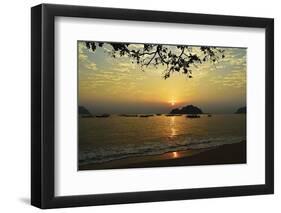 Sunset at Nipah Bay and Coral Island, Pulau Pangkor (Pangkor Island), Perak, Malaysia, Asia-Jochen Schlenker-Framed Photographic Print