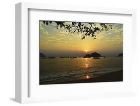 Sunset at Nipah Bay and Coral Island, Pulau Pangkor (Pangkor Island), Perak, Malaysia, Asia-Jochen Schlenker-Framed Photographic Print