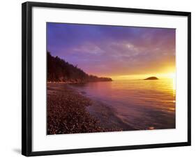 Sunset at North Beach at Deception Pass State Park, Washington, USA-Chuck Haney-Framed Photographic Print