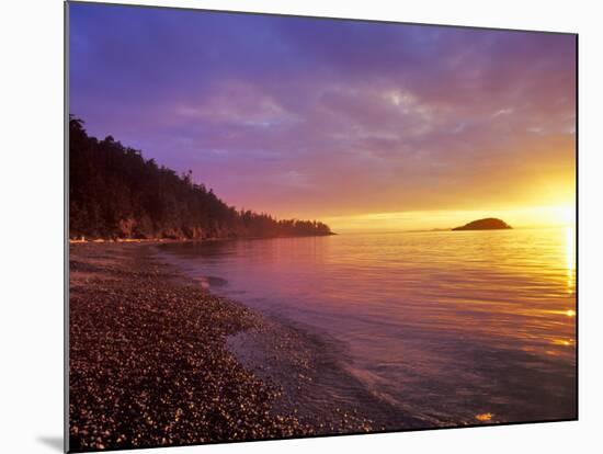 Sunset at North Beach at Deception Pass State Park, Washington, USA-Chuck Haney-Mounted Photographic Print