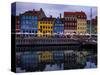 Sunset at Nyhavn, Copenhagen, Denmark, Scandinavia, Europe-Jim Nix-Stretched Canvas