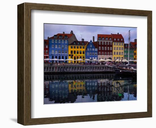 Sunset at Nyhavn, Copenhagen, Denmark, Scandinavia, Europe-Jim Nix-Framed Photographic Print