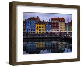 Sunset at Nyhavn, Copenhagen, Denmark, Scandinavia, Europe-Jim Nix-Framed Photographic Print