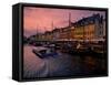 Sunset at Nyhavn, Copenhagen, Denmark, Scandinavia, Europe-Jim Nix-Framed Stretched Canvas