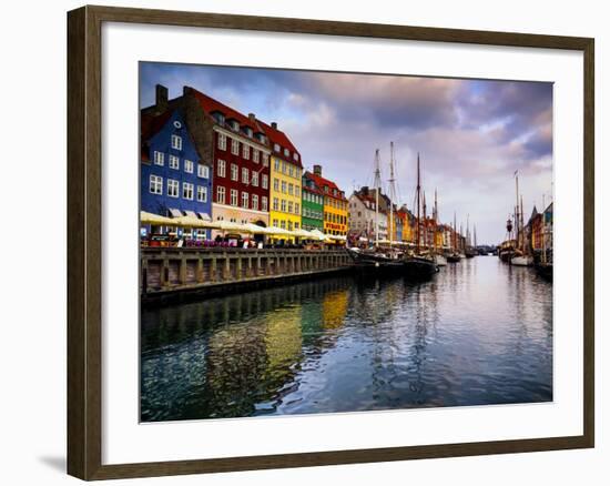 Sunset at Nyhavn, Copenhagen, Denmark, Scandinavia, Europe-Jim Nix-Framed Photographic Print