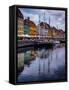 Sunset at Nyhavn, Copenhagen, Denmark, Scandinavia, Europe-Jim Nix-Framed Stretched Canvas