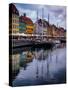 Sunset at Nyhavn, Copenhagen, Denmark, Scandinavia, Europe-Jim Nix-Stretched Canvas