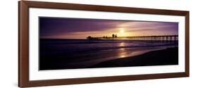 Sunset at Oceanside Pier, Oceanside, California, USA-null-Framed Photographic Print