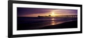 Sunset at Oceanside Pier, Oceanside, California, USA-null-Framed Photographic Print