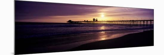 Sunset at Oceanside Pier, Oceanside, California, USA-null-Mounted Photographic Print