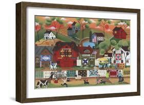 Sunset at Old Country Village-Cheryl Bartley-Framed Giclee Print