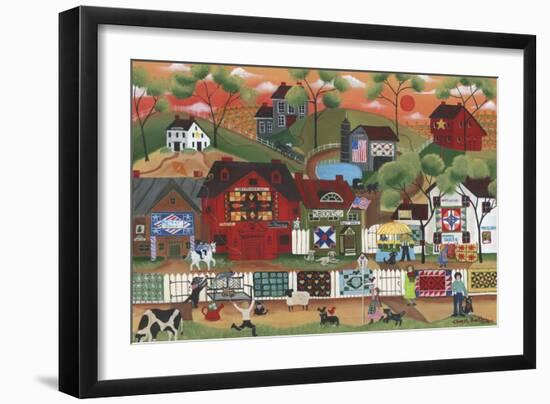 Sunset at Old Country Village-Cheryl Bartley-Framed Giclee Print