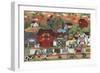 Sunset at Old Country Village-Cheryl Bartley-Framed Giclee Print
