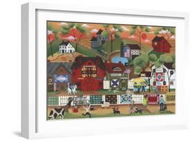 Sunset at Old Country Village-Cheryl Bartley-Framed Giclee Print