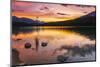 Sunset at Patricia Lake, Jasper National Park, Alberta, Canada.-Russ Bishop-Mounted Photographic Print