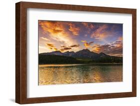 Sunset at Patricia Lake, Jasper National Park, Alberta, Canada.-Russ Bishop-Framed Photographic Print