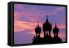 Sunset at Pha That Luang Gate in Laos-null-Framed Stretched Canvas