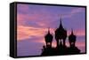 Sunset at Pha That Luang Gate in Laos-null-Framed Stretched Canvas