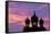 Sunset at Pha That Luang Gate in Laos-null-Framed Stretched Canvas