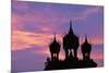 Sunset at Pha That Luang Gate in Laos-null-Mounted Premium Photographic Print