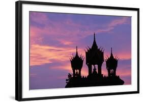 Sunset at Pha That Luang Gate in Laos-null-Framed Photographic Print