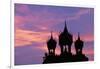 Sunset at Pha That Luang Gate in Laos-null-Framed Photographic Print