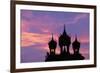 Sunset at Pha That Luang Gate in Laos-null-Framed Photographic Print