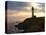 Sunset at Pigeon Point Lighthouse-George Oze-Stretched Canvas